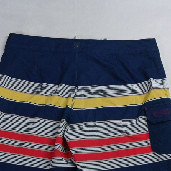 Sperry Top Sider 38 x 8" Blue Stripe Unlined Board Shorts - Picture 6 of 7